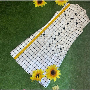 Vintage Ricco California Black and White Windowpane‎ Mod Dress – 1960s